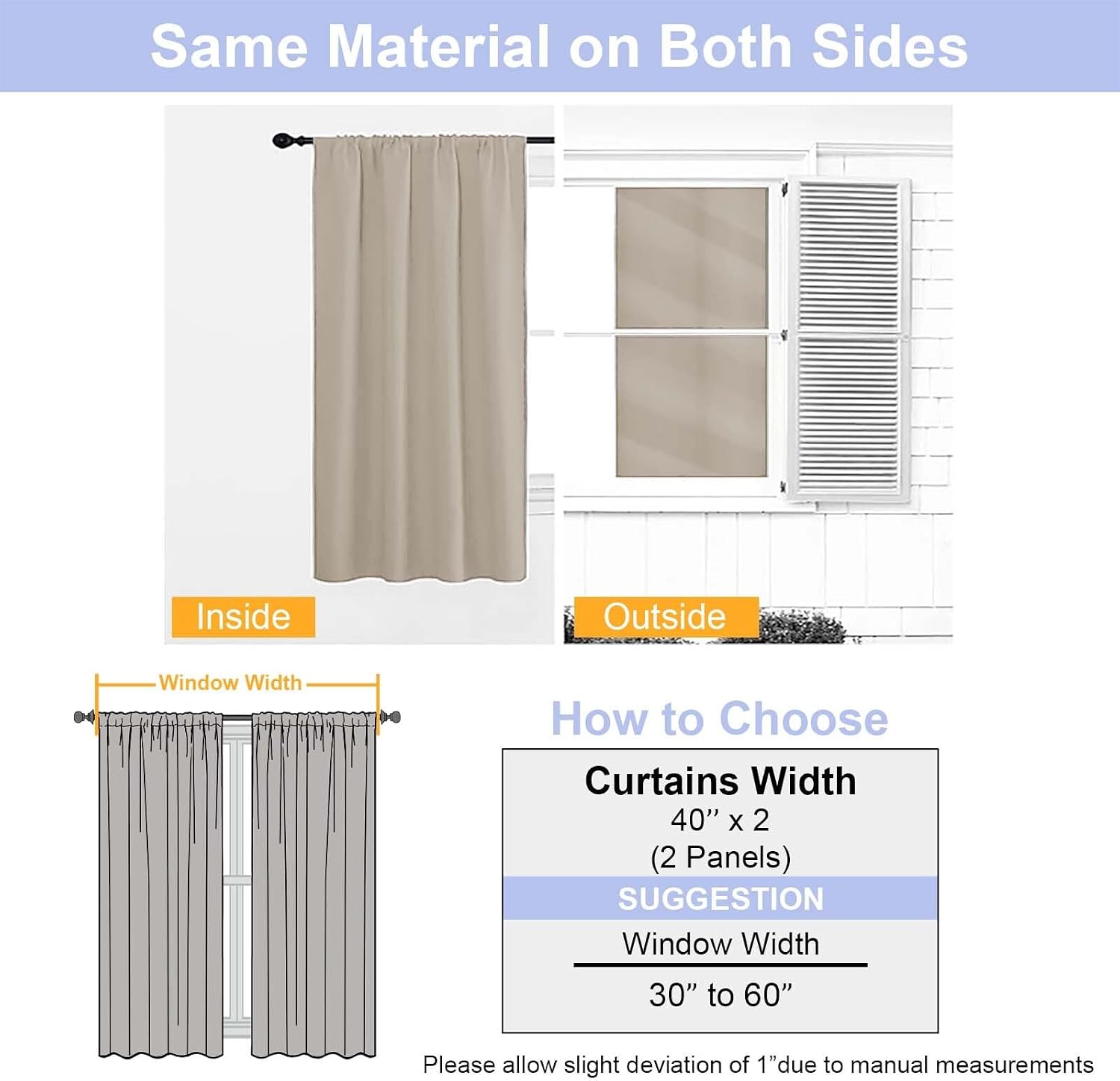 Thumbnail 6 de Simplebrand Ava Biscotti Beige Blackout Curtains 63