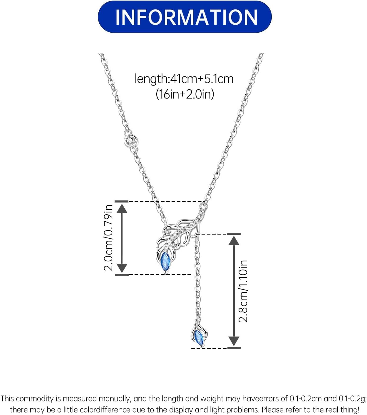 Detalle de CYMYSS Silberkette mit Anhänger – 925er Sterling Silber, verstellbare Länge 40–45 cm
