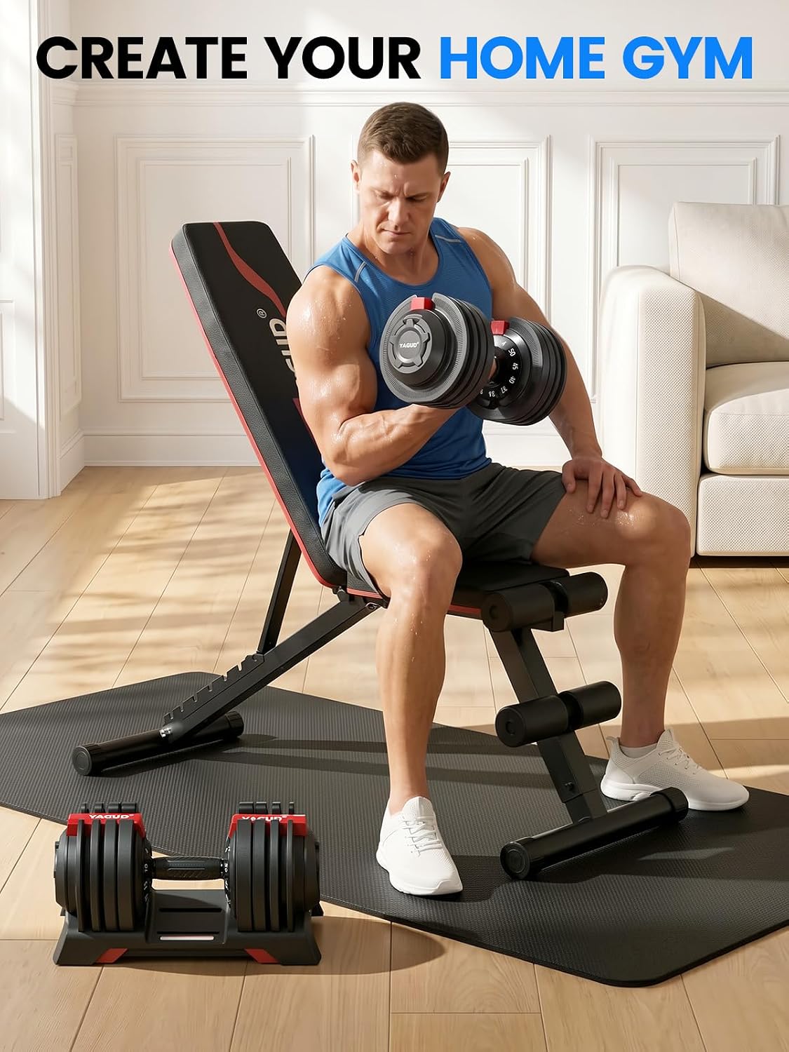 Detalle 2 de Yagud Adjustable Dumbbell Set