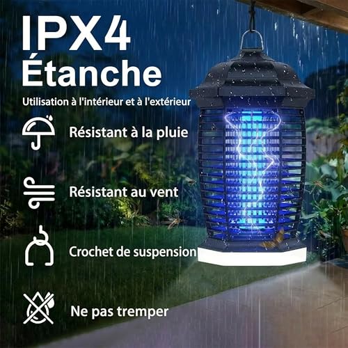 Thumbnail 4 de Seenlast Lampe Anti Moustique avec Éclairage LED – 18W UV 4000V, IPX4, 100 m²