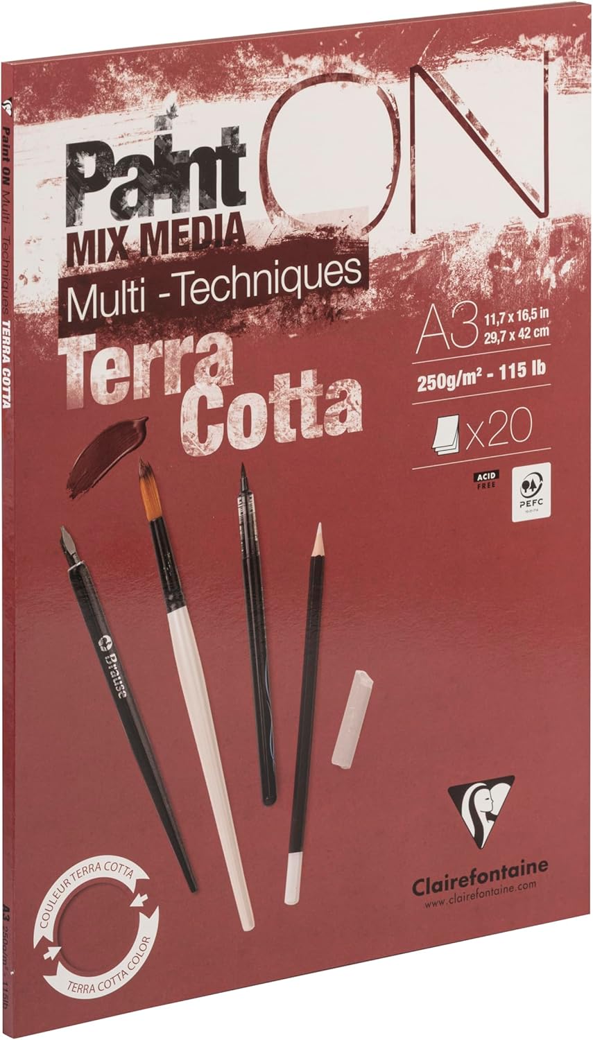 Thumbnail 6 de Clairefontaine 96541C Bloc Collé PaintON Multi-techniques - A3, 30 feuilles, 250 g