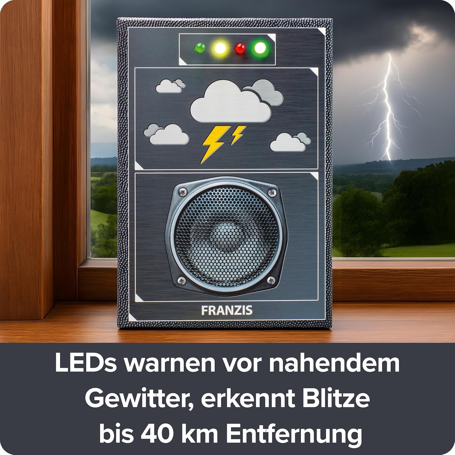 Thumbnail 4 de FRANZIS 65238 Gewitterwarner zum Selberbauen – Lötbausatz für rechtzeitige Unwetterwarnung