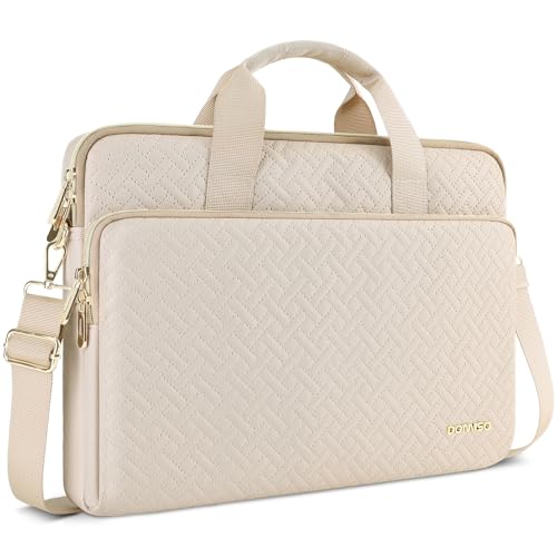 Imagen de DOMISO 15.6 inch Laptop Case Sleeve Protective Cover – Beige, Waterproof with Shoulder Strap en OfertitasTOP