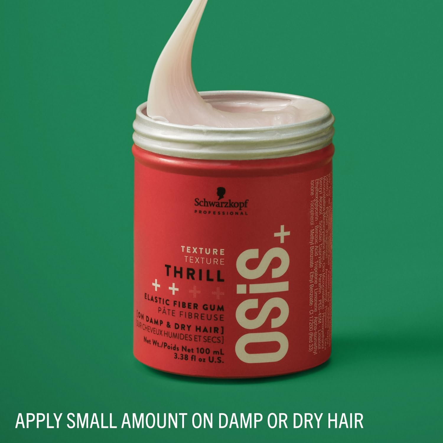 Detalle de Schwarzkopf Professional OSiS Thrill Hair Gum Elastic Fibre – Medium Hold, Flexible Shine 100 ml