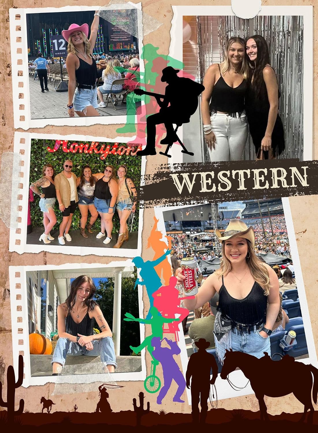 Thumbnail 5 de Fringe Tank Tops Cowgirl Festival