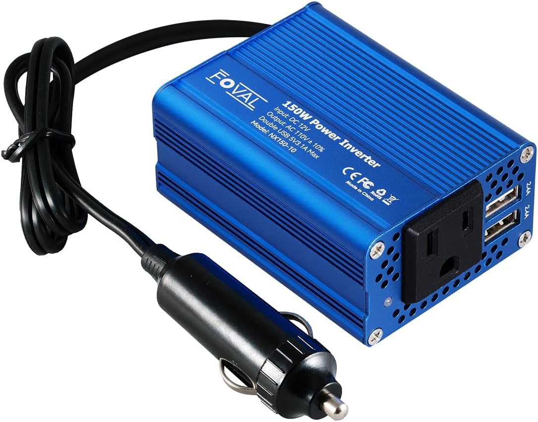 FOVAL 150W Power Inverter 12V to 110V 🔌