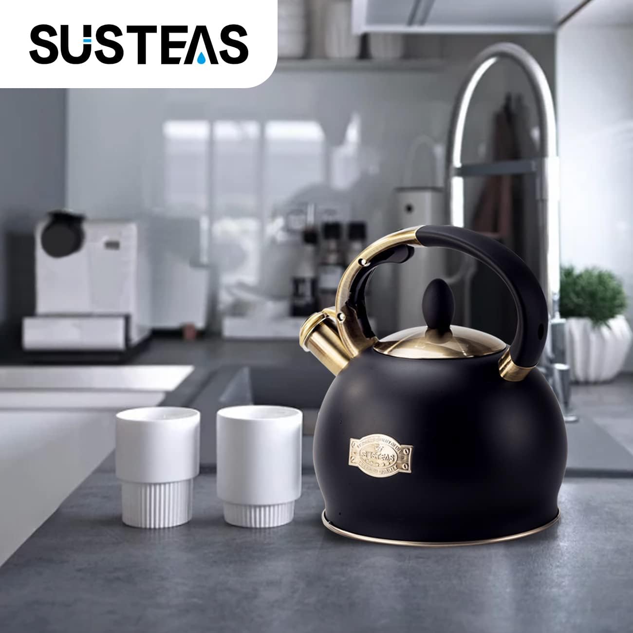 Thumbnail 4 de SUSTEAS Whistling Tea Kettle, 2.64 qt
