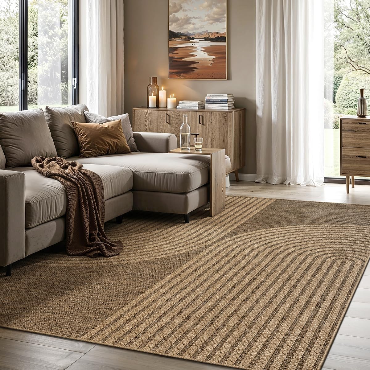 Thumbnail 4 de the carpet Kansas Alfombra Exterior e Interior 80x150 crema