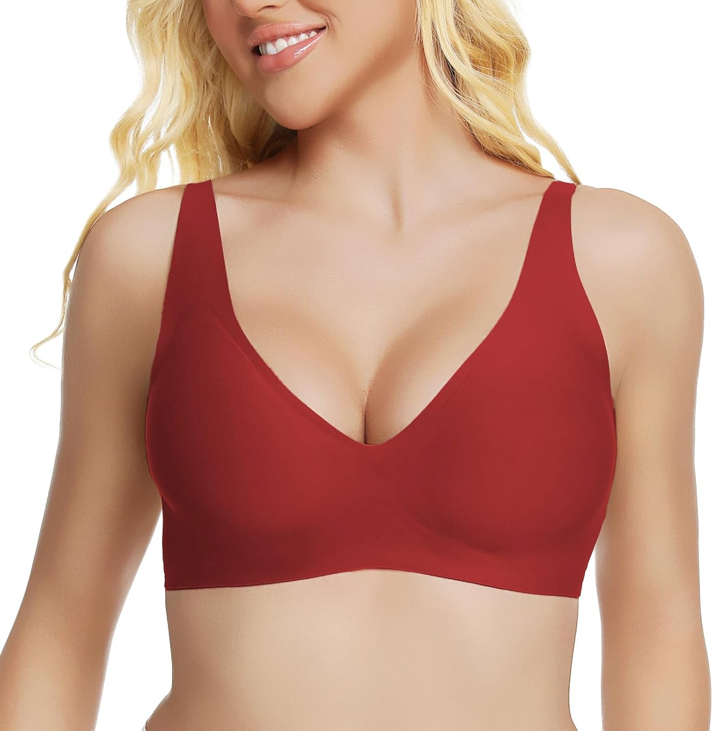 Thumbnail 6 de VRCOMFY Jelly Wireless Bra – Deep V Push Up Seamless T-Shirt Bra with Adjustable Straps