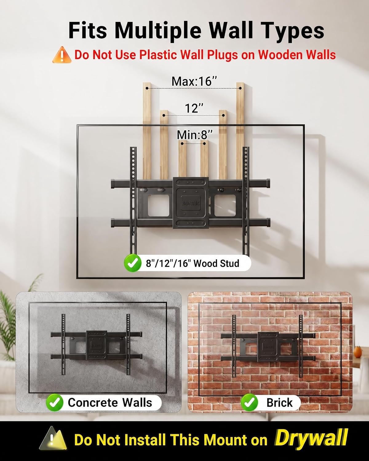 Thumbnail 3 de BONTEC TV Wall Mount 132 lb