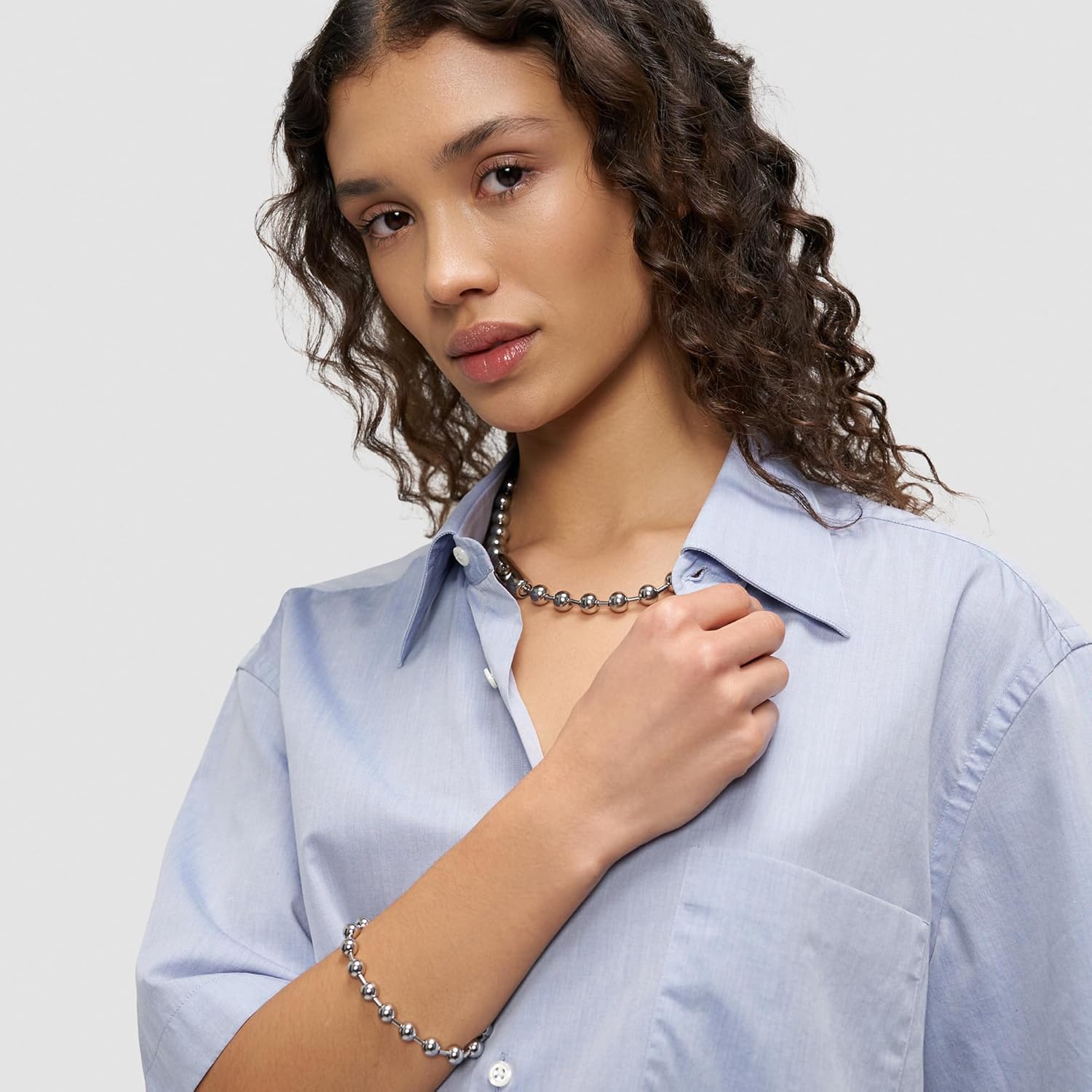 Thumbnail 1 de LIEBESKIND BERLIN Steel Ball Collection: Ohrringe, Kette & Armband aus Edelstahl