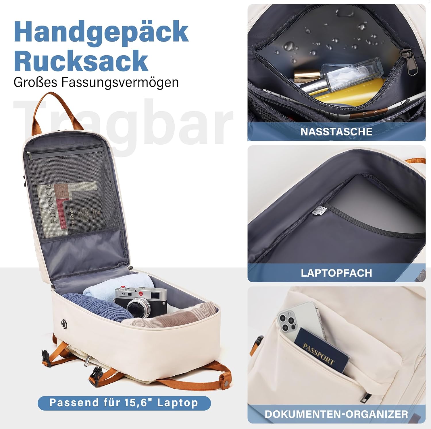Thumbnail 3 de COOLIFE cabinerugzak van nylon met laptopvak voor 13,3 inch