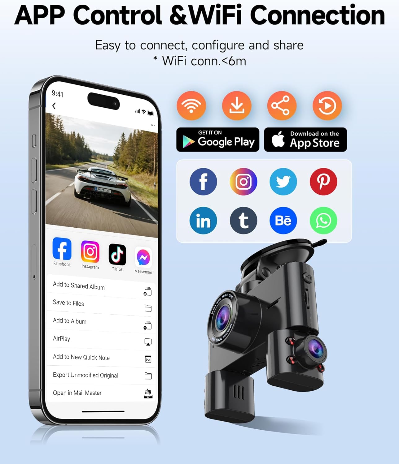 Thumbnail 6 de V7 2K 4-Channel Dash Cam with 64GB card