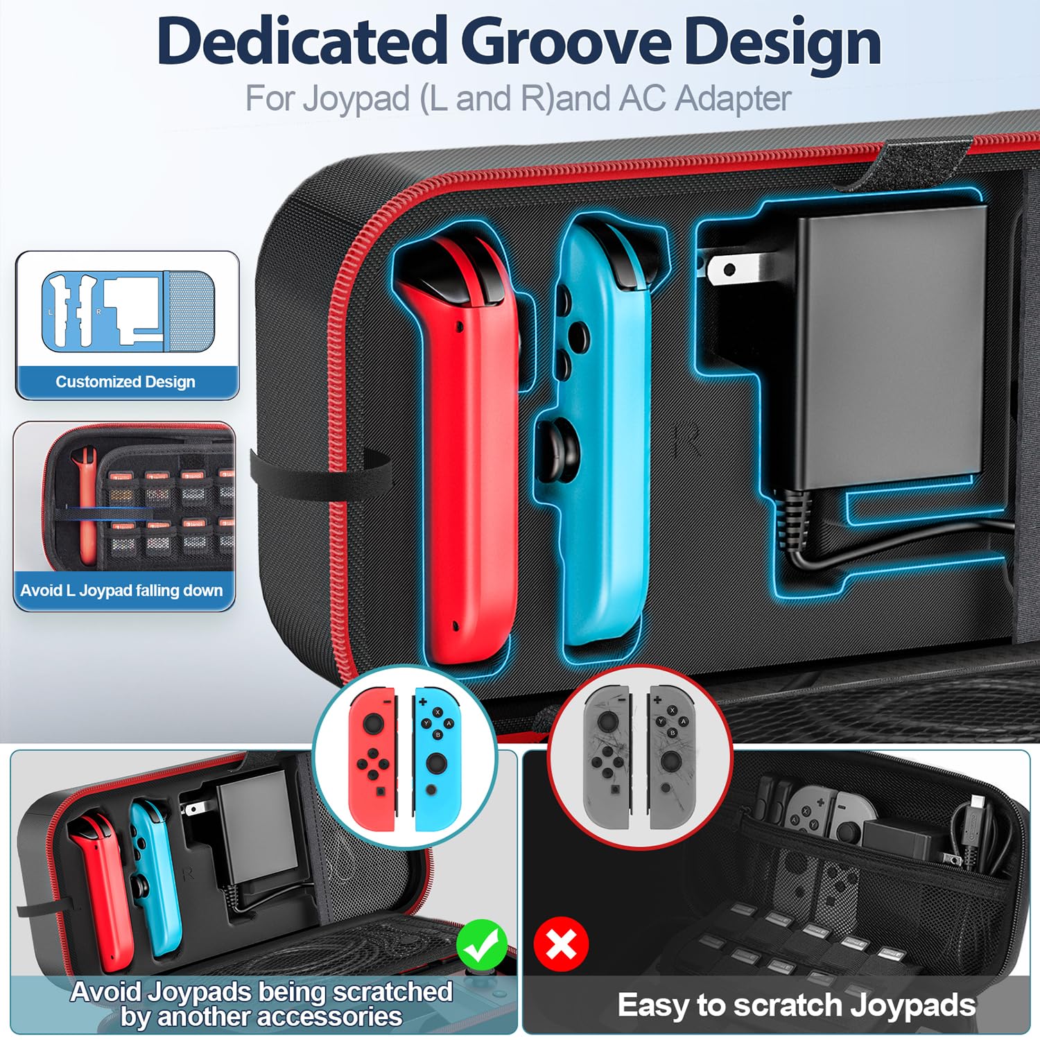 Detalle de Nintendo Switch Carrying Case with 20-Game Slots