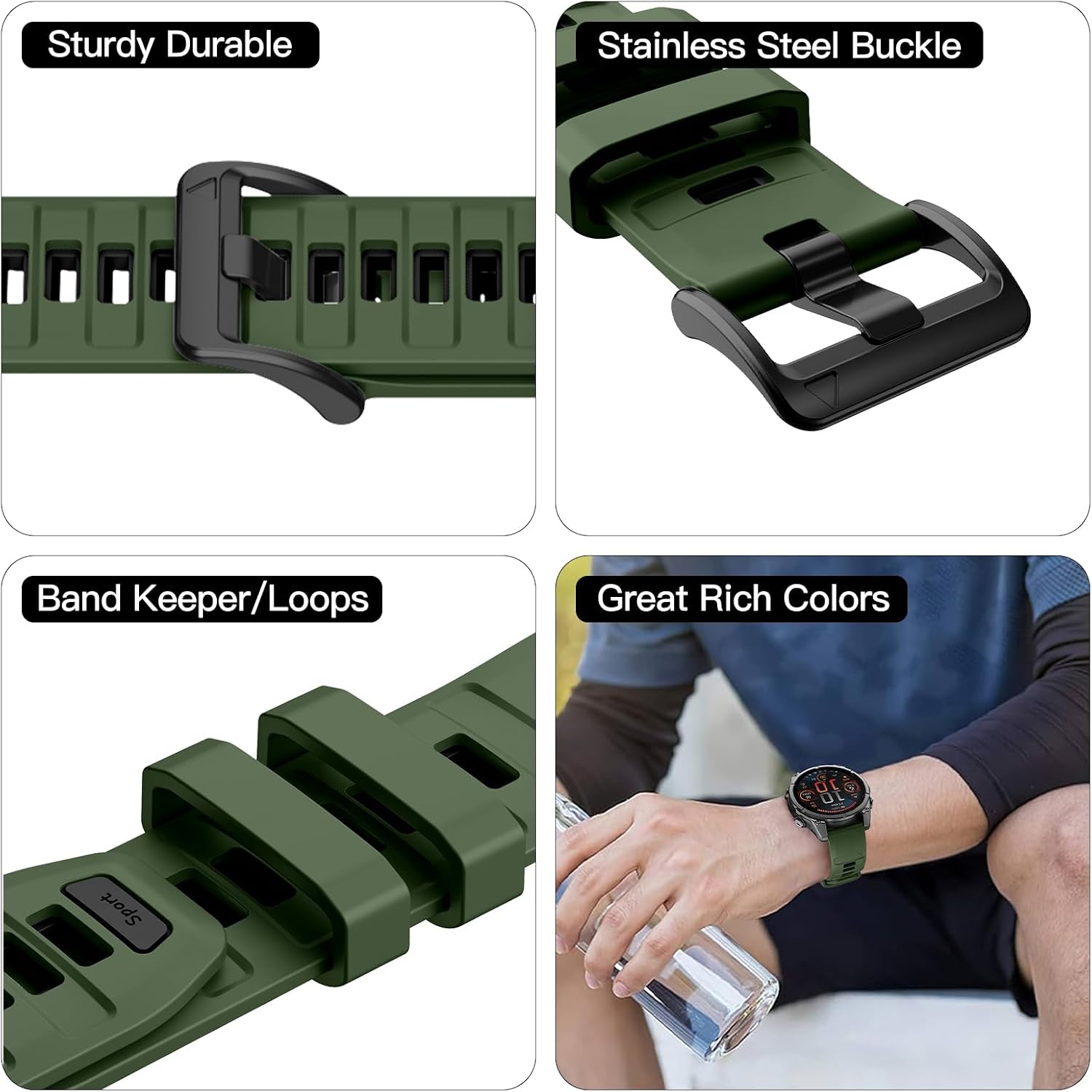 Detalle de OVERSTEP Strap for Garmin Fenix 8 AMOLED 51mm / Fenix 8 Solar 51mm