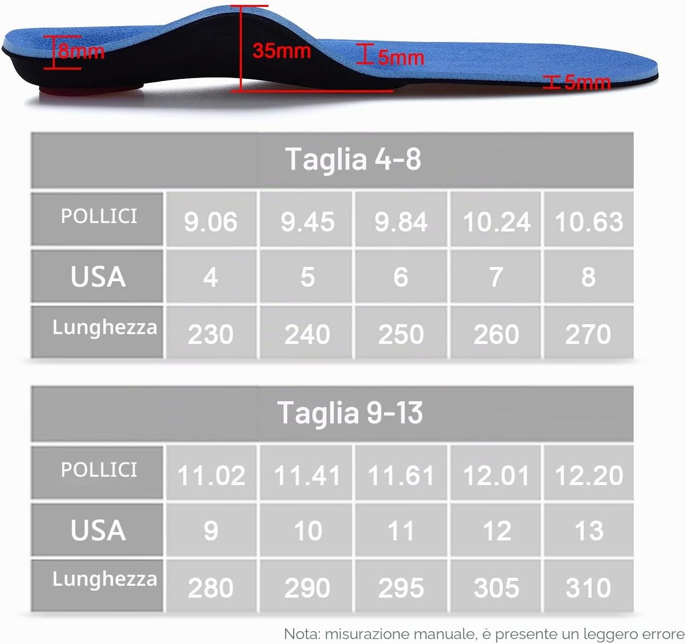 Thumbnail 6 de VALSOLE Solette Confort Ortopediche: supporto arco e imbottitura in sughero, lunghezza intera