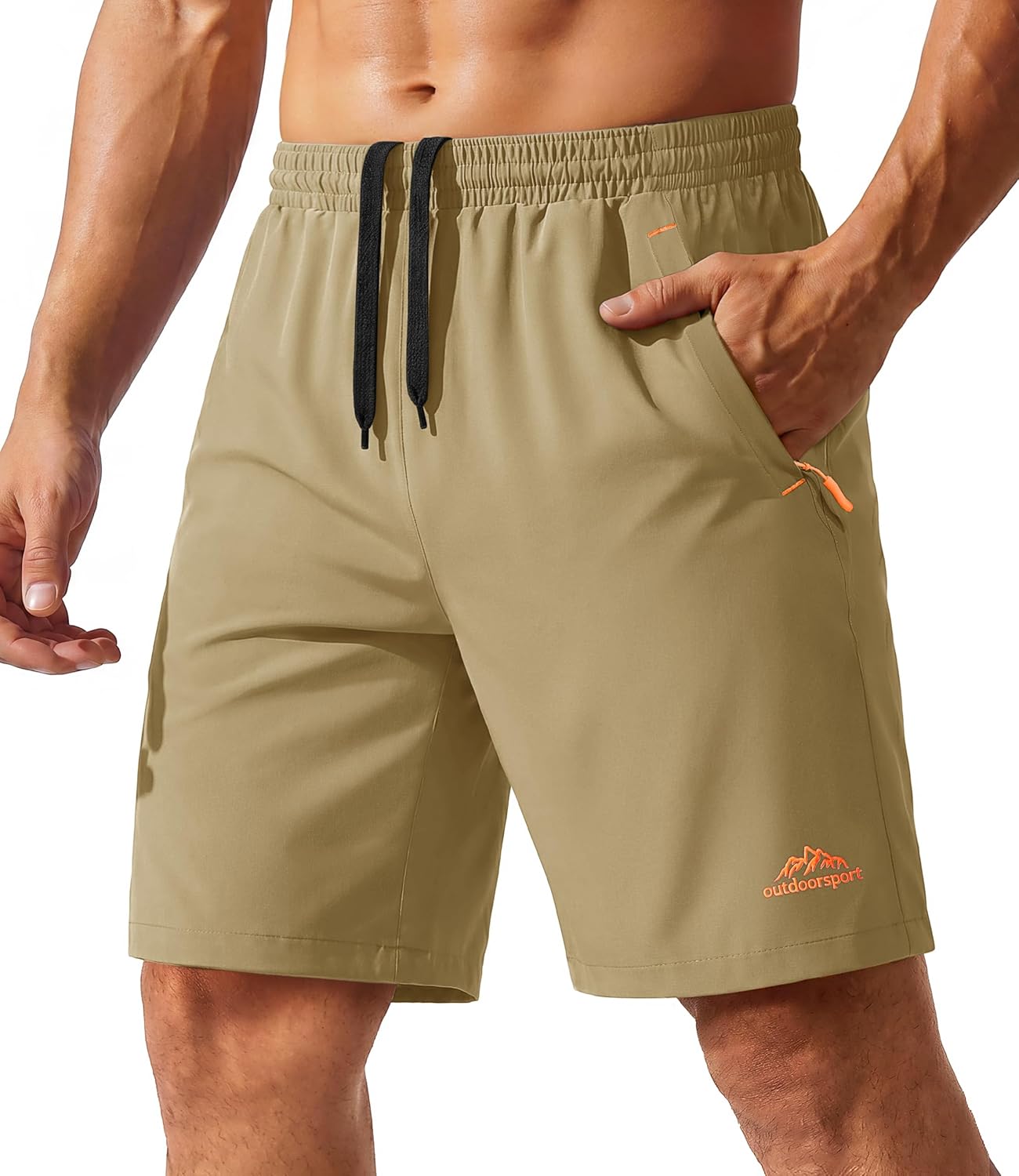 Detalle de TACVASEN Men's Quick-Drying Training Shorts: Lightweight, Breathable and Practical