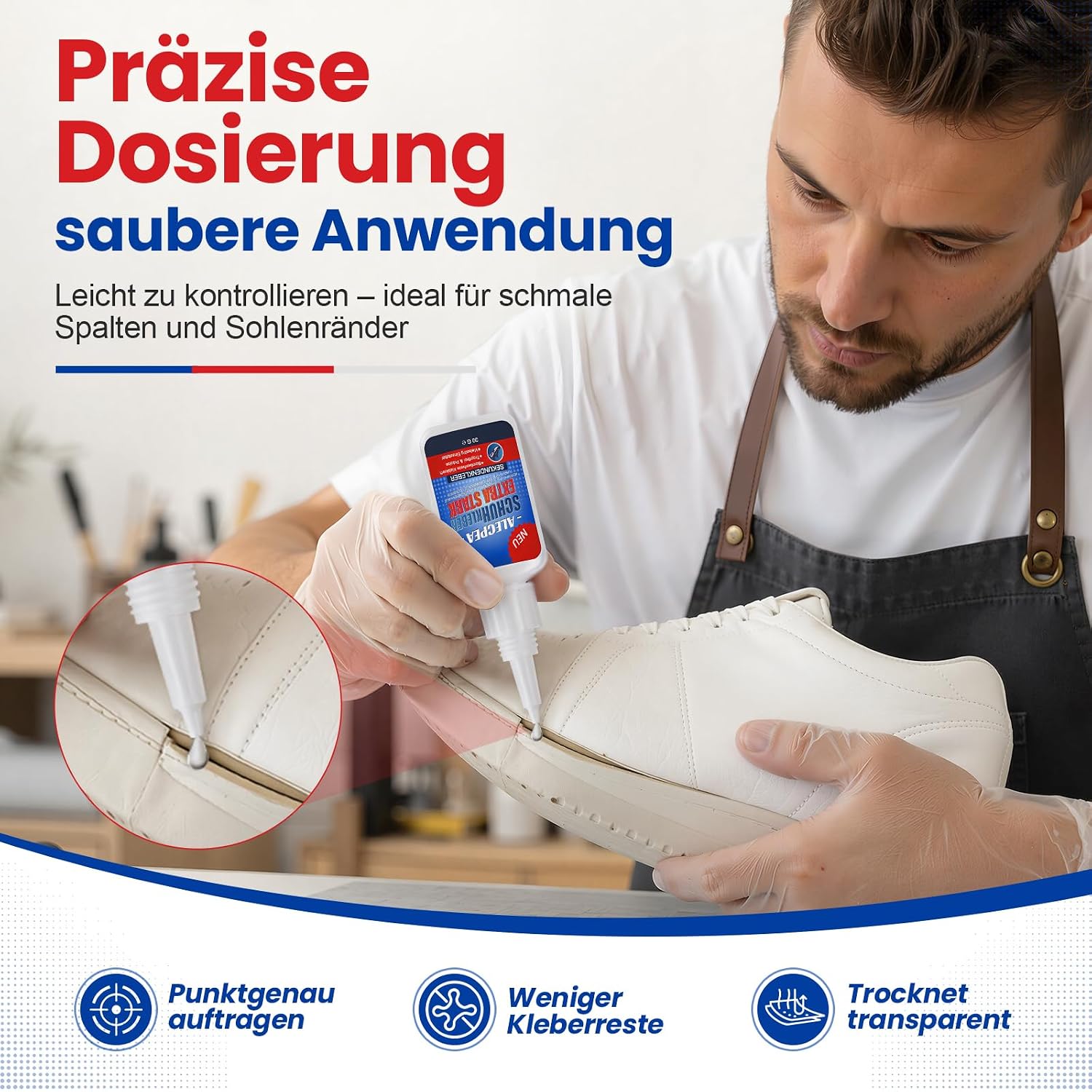 Thumbnail 2 de ALECPEA Schuhkleber – wasserfester Sekundenkleber für Sohlen, 30 g