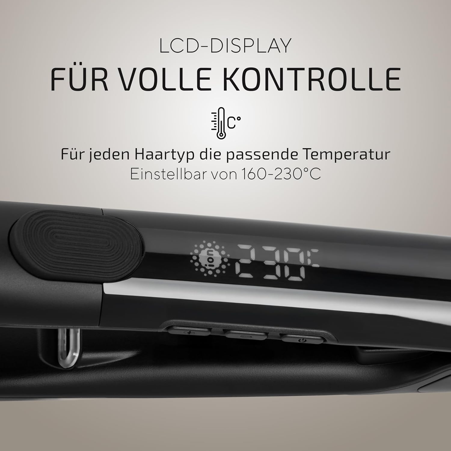 Thumbnail 5 de hihair Glätteisen LCD-Display, 20 Sek. Aufheizzeit