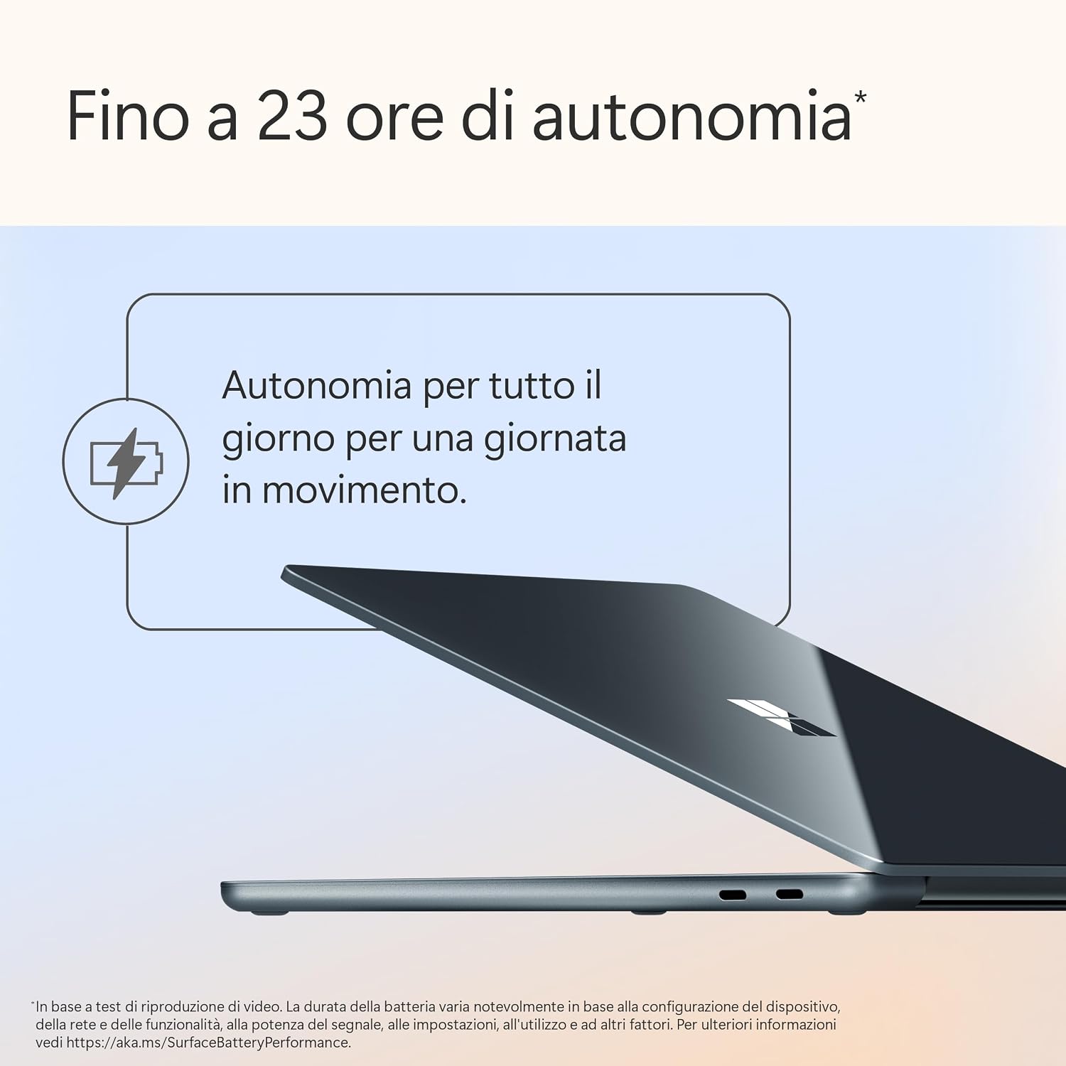 Detalle de Microsoft Surface Laptop Copilot+ PC 13” – Snapdragon X Plus, 16 GB RAM, 512 GB SSD, touchscreen PixelSense