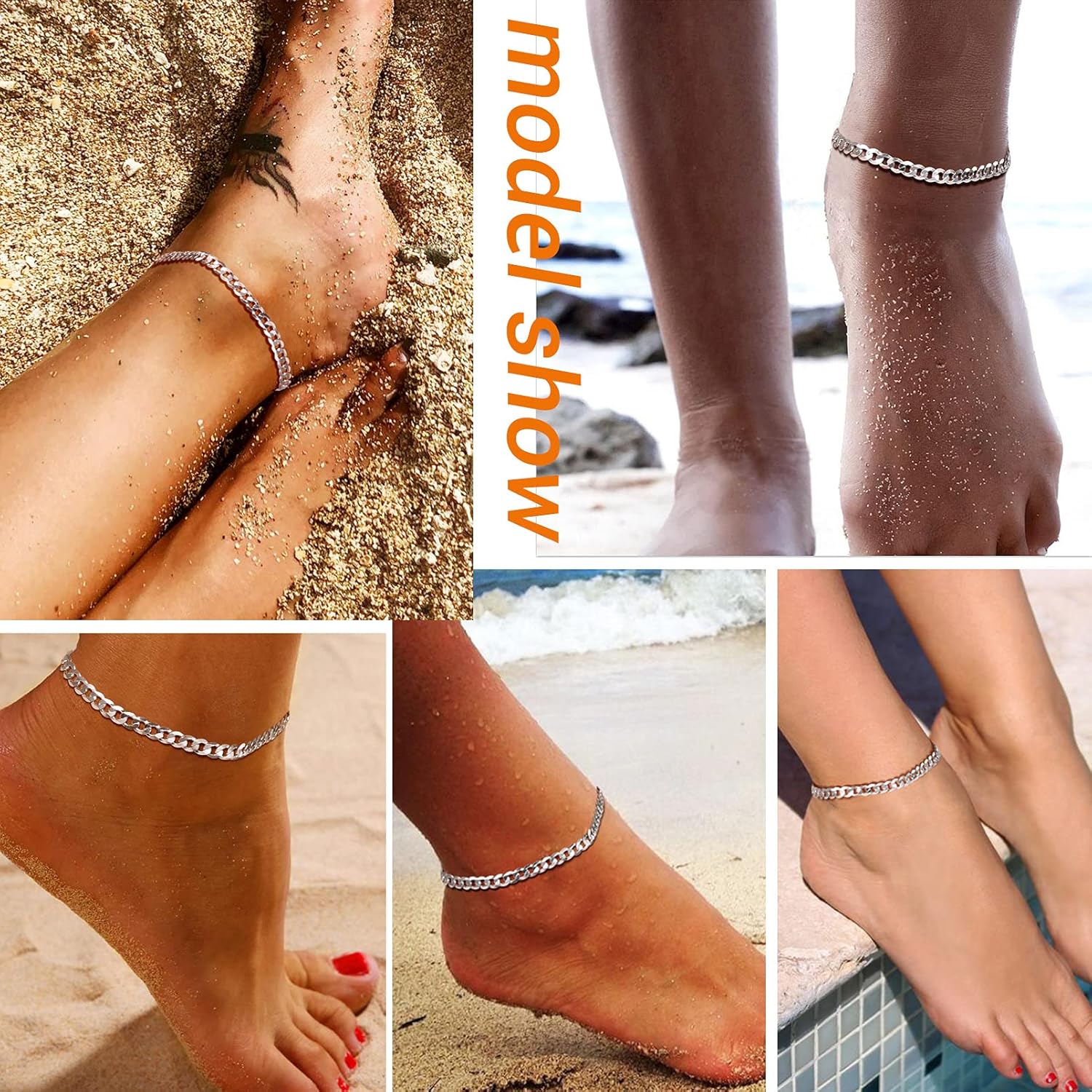 Thumbnail 1 de Cavigliera donna in argento 925 PROSILVER regolabile 22+5 cm, con confezione regalo