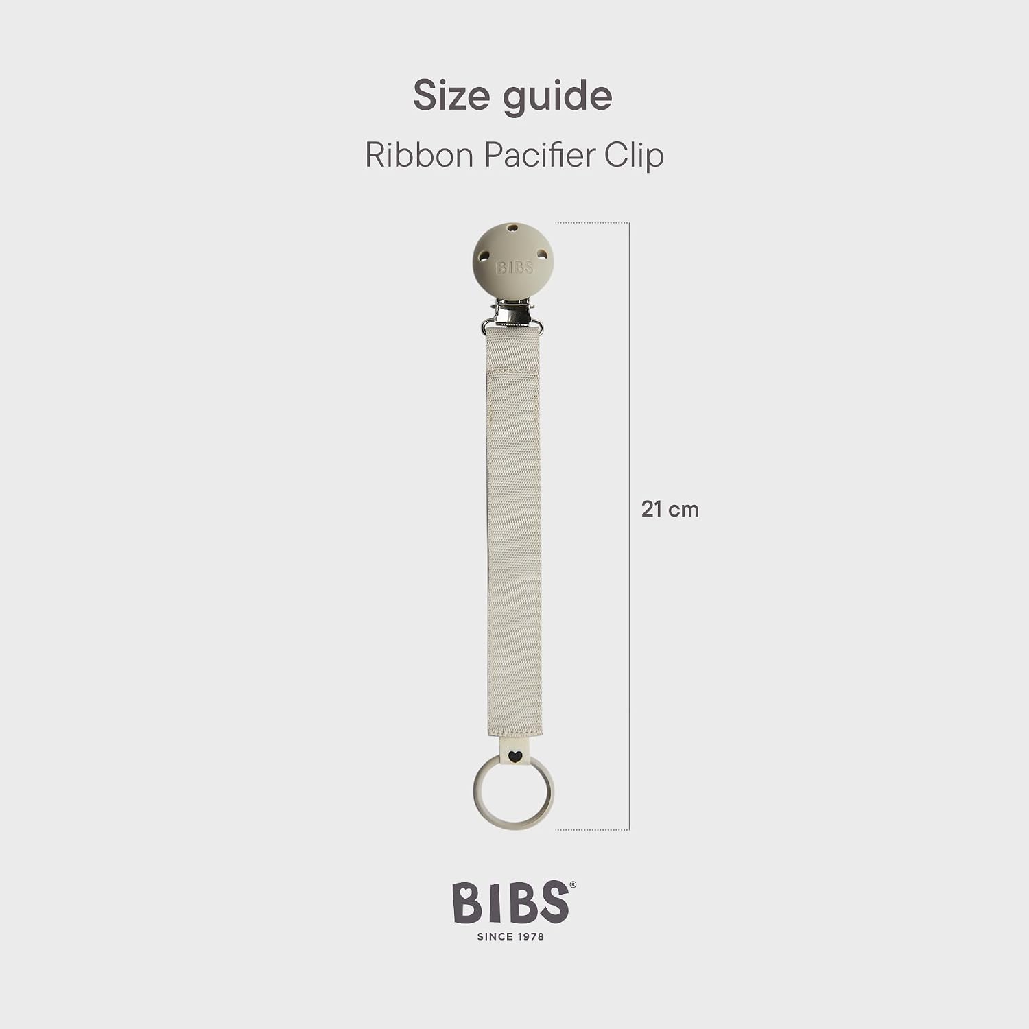 Thumbnail 2 de BIBS Pacifier Clip Ribbon Dusty Blue