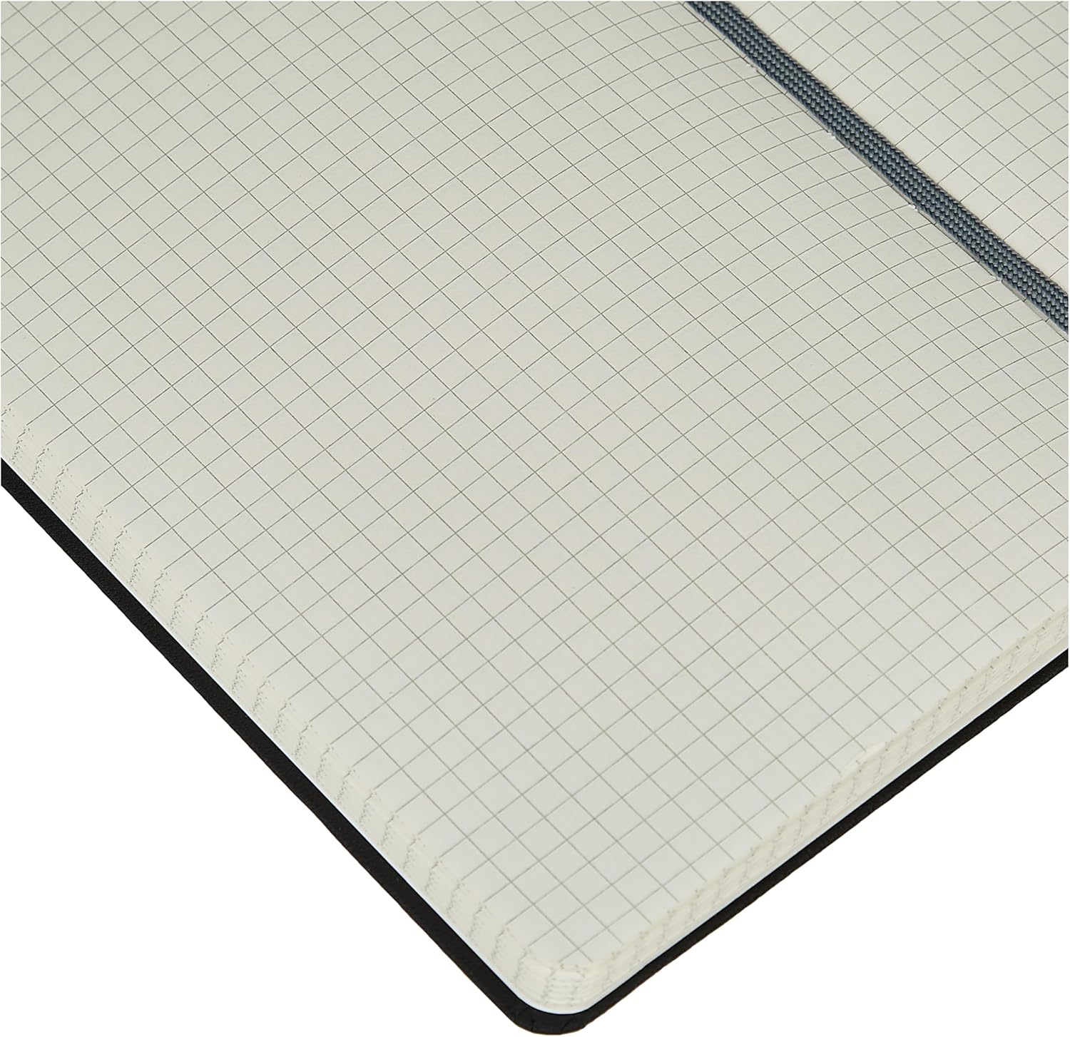 Detalle de Amazon Basics Classic Notebook, A5, Squared, Black