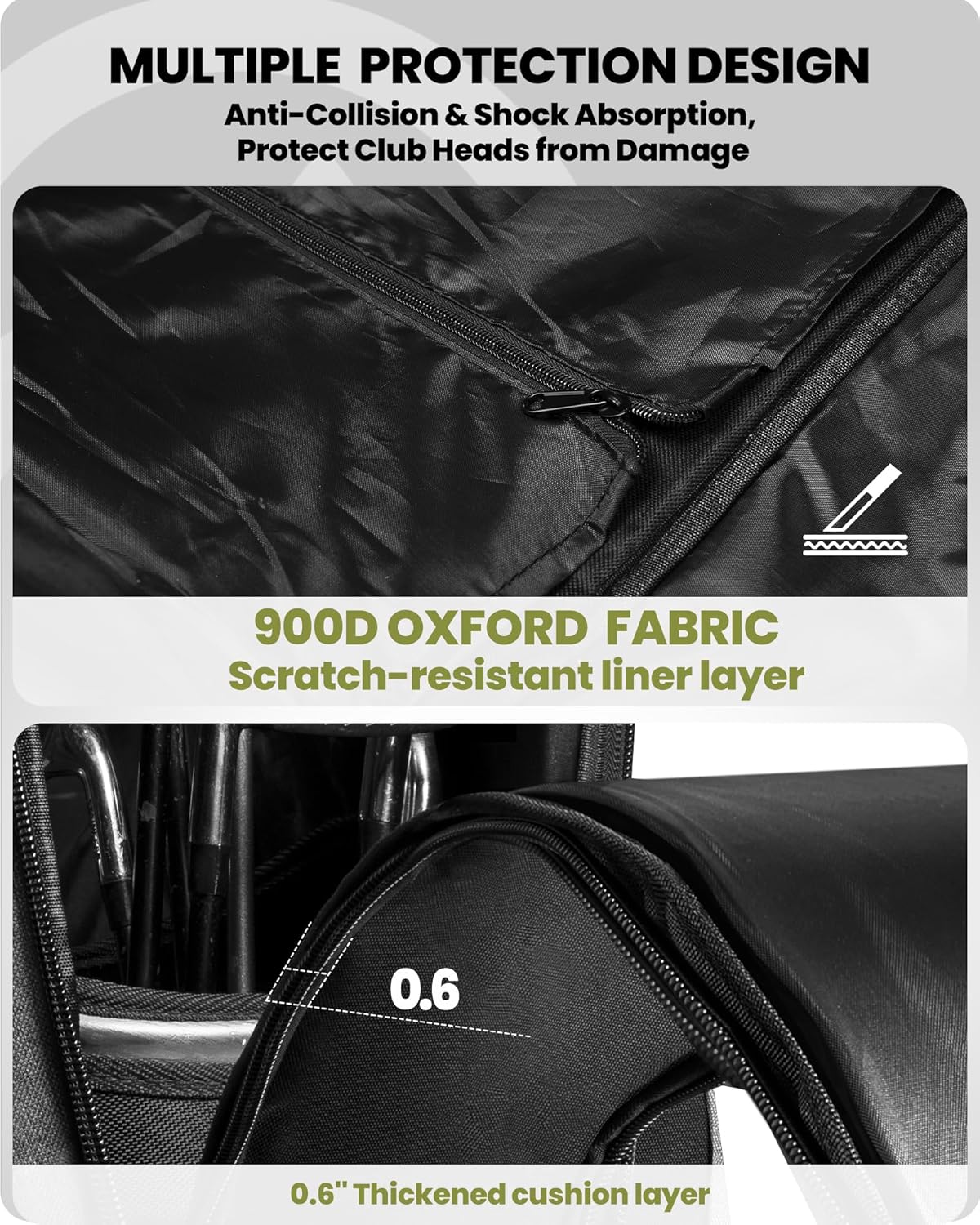 Detalle de OutdoorMaster Golf Travel Bag 138 cm