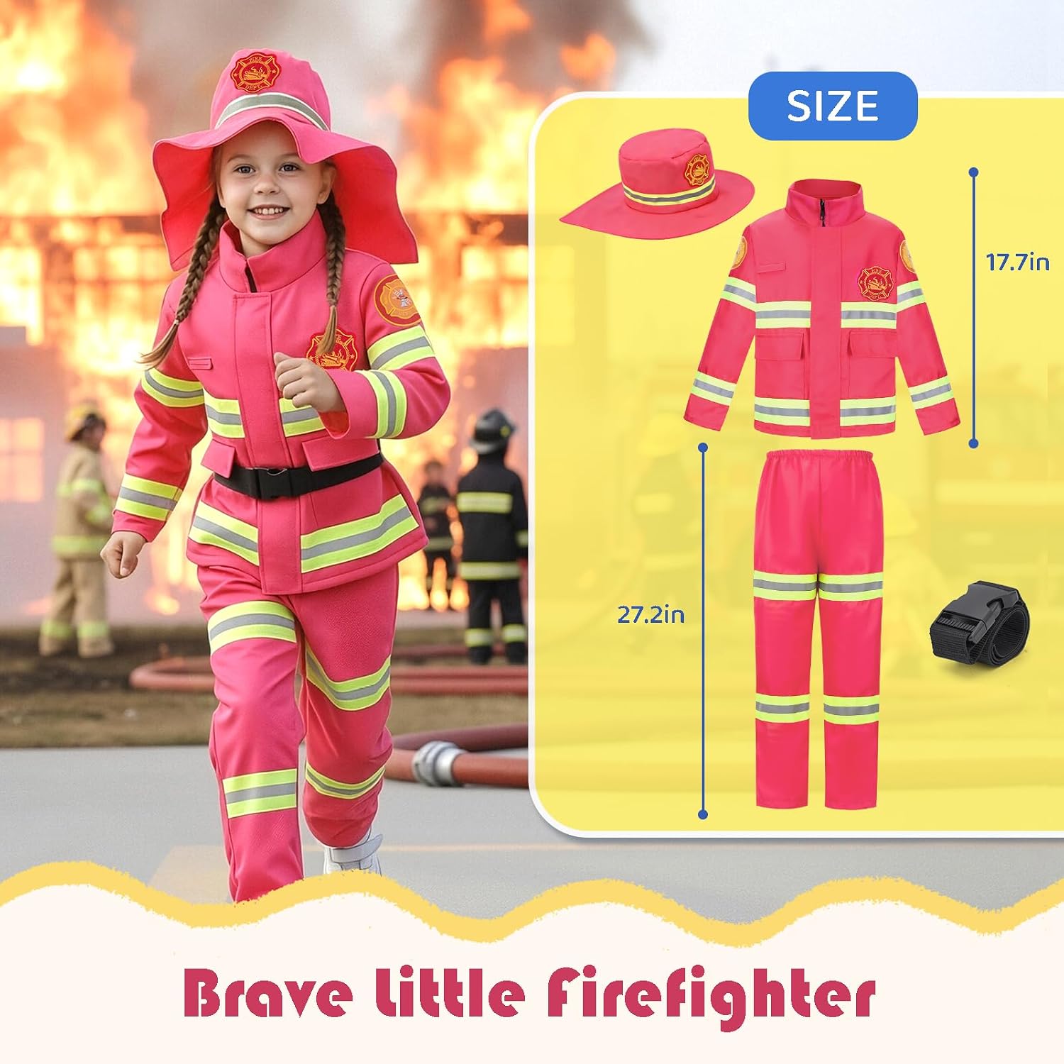 Detalle de Meland 4-in-1 Career Dress-Up Costume Set for Girls, Four Pretend-Play Roles