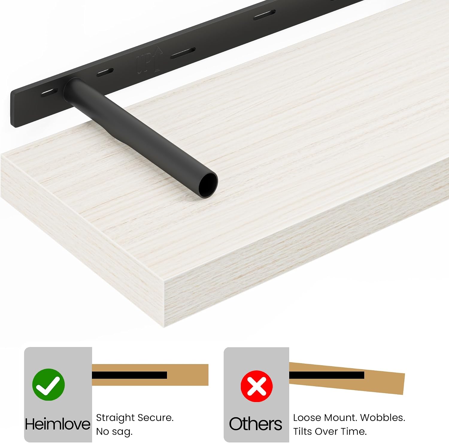 Thumbnail 3 de Heimlove Floating Shelves for Wall, 48-Inch Engineered-Wood Shelf, 9.3-Inch Deep