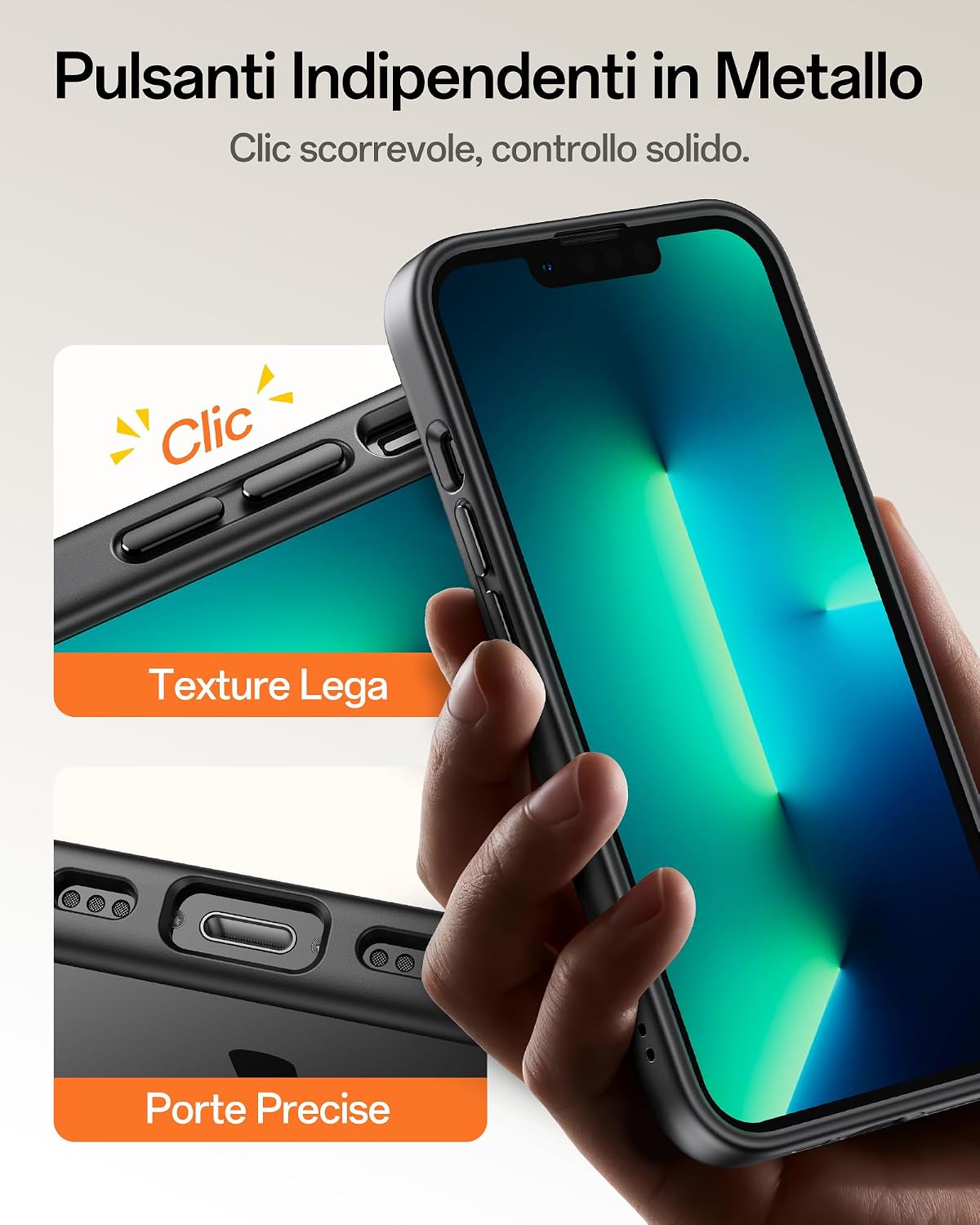 Detalle 2 de UNBREAKcable Custodia Magnetica per iPhone 13 Pro Max 6,7": protezione completa e magSafe integrato