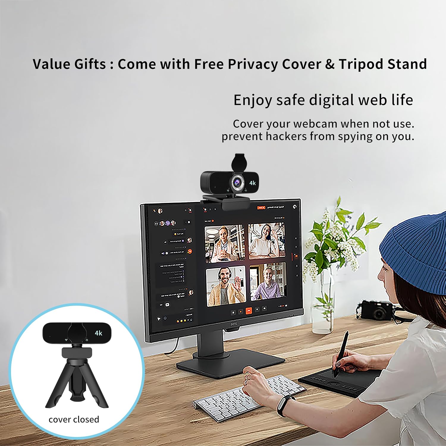 Detalle de Lusinx Webcam with 120° Wide-Angle Lens