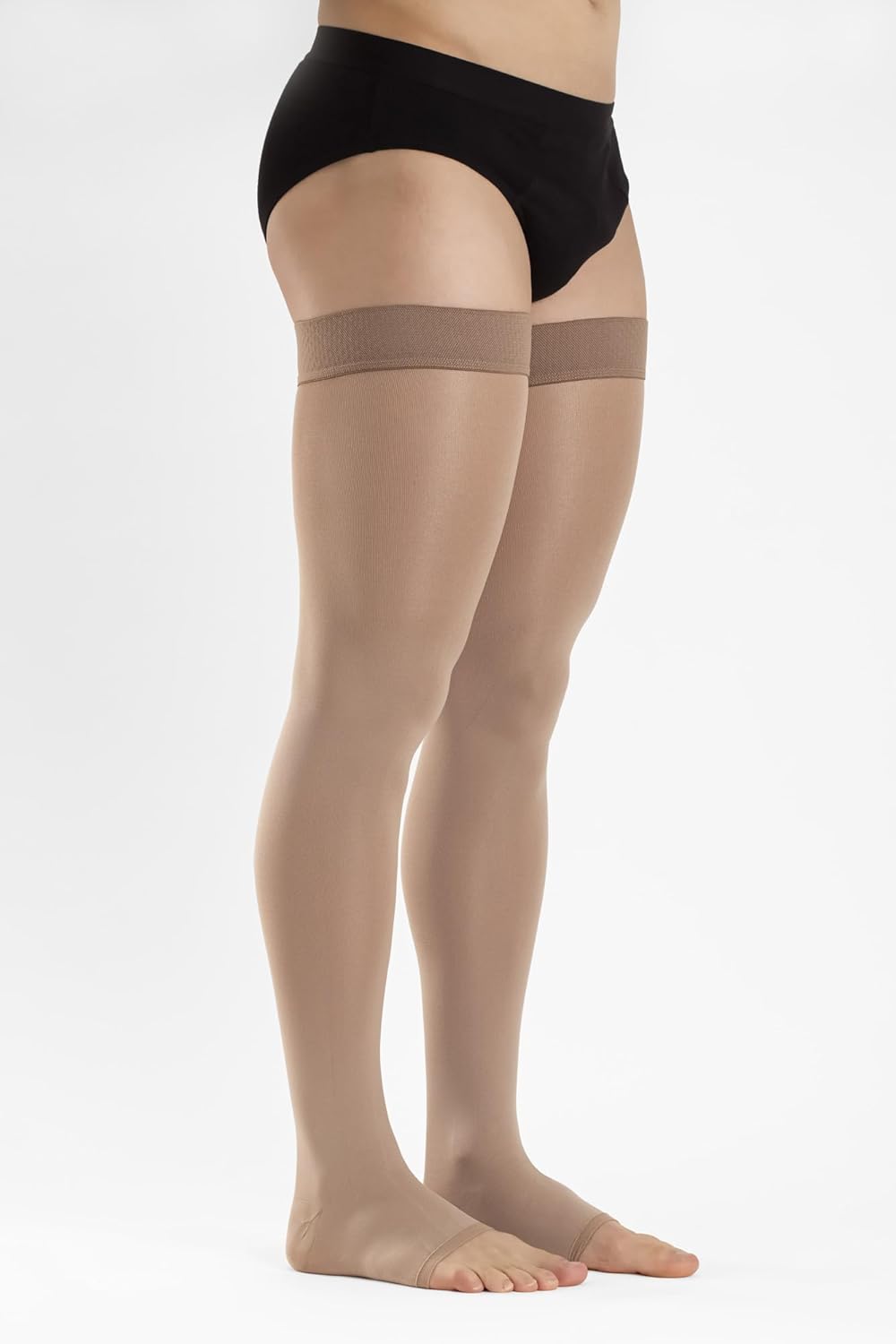 Thumbnail 3 de Relaxsan M2170A Beige 4-XL — bas autofixants de contention classe 2 (23-32 mmHg) en microfibre, pied ouvert