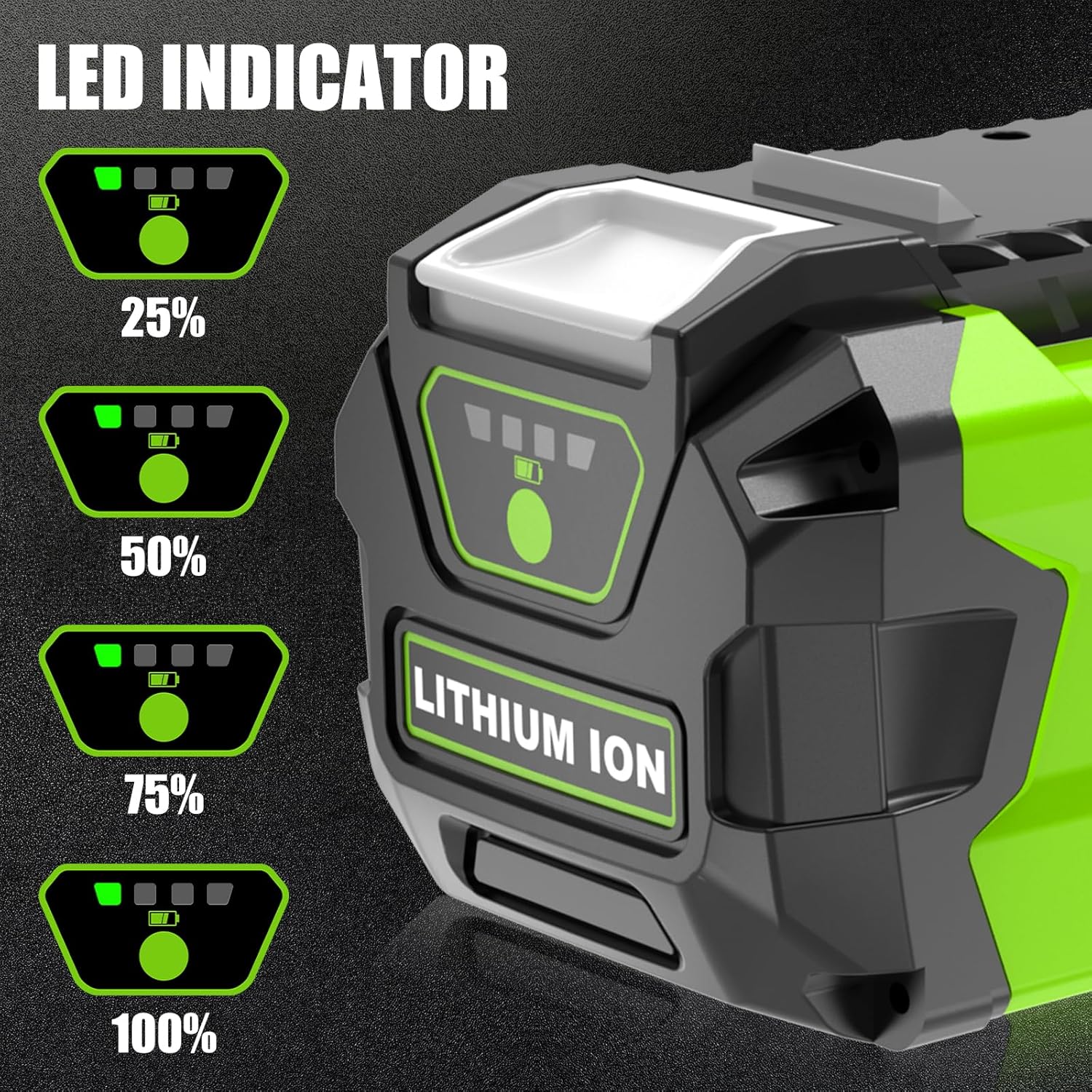 Detalle de Greenworks-Compatible Replacement Battery 8.0Ah