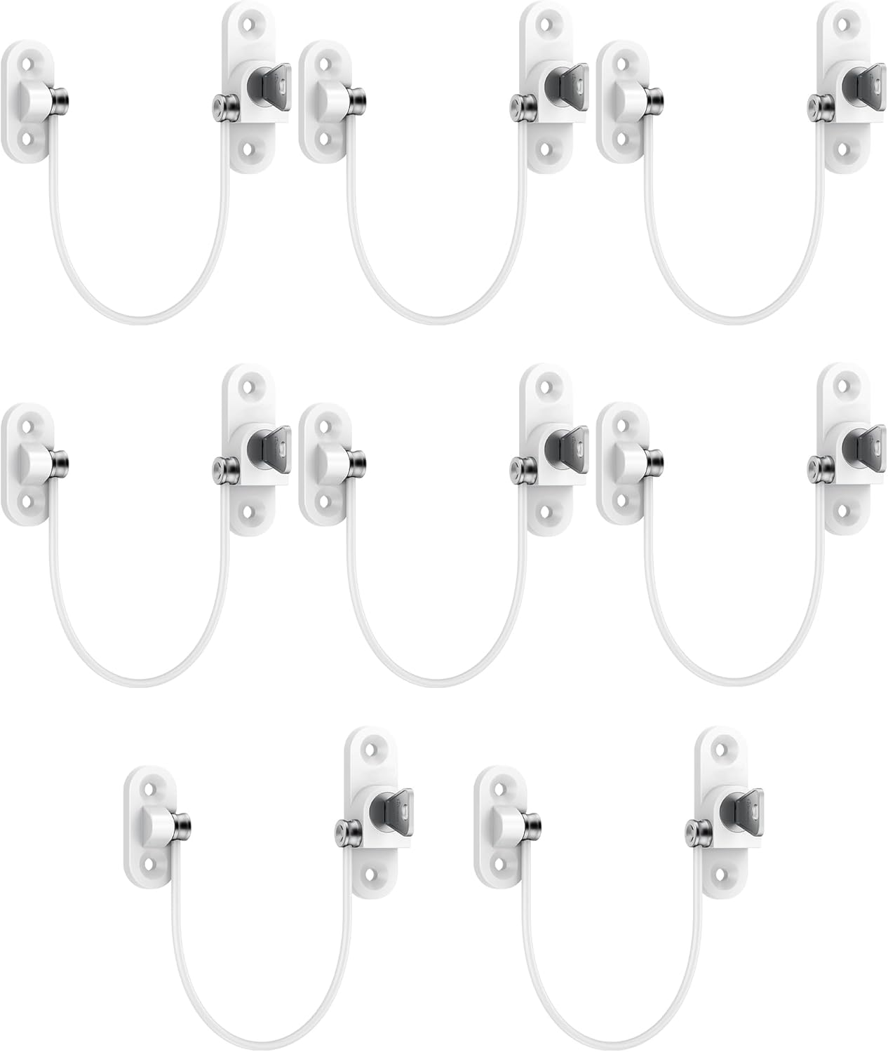 Thumbnail 6 de HOMGEN Window Open Restrictors – 20-Pack for UPVC Windows