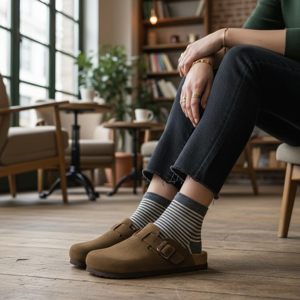 Thumbnail 1 de Cushionaire Hana Leather Suede Clog