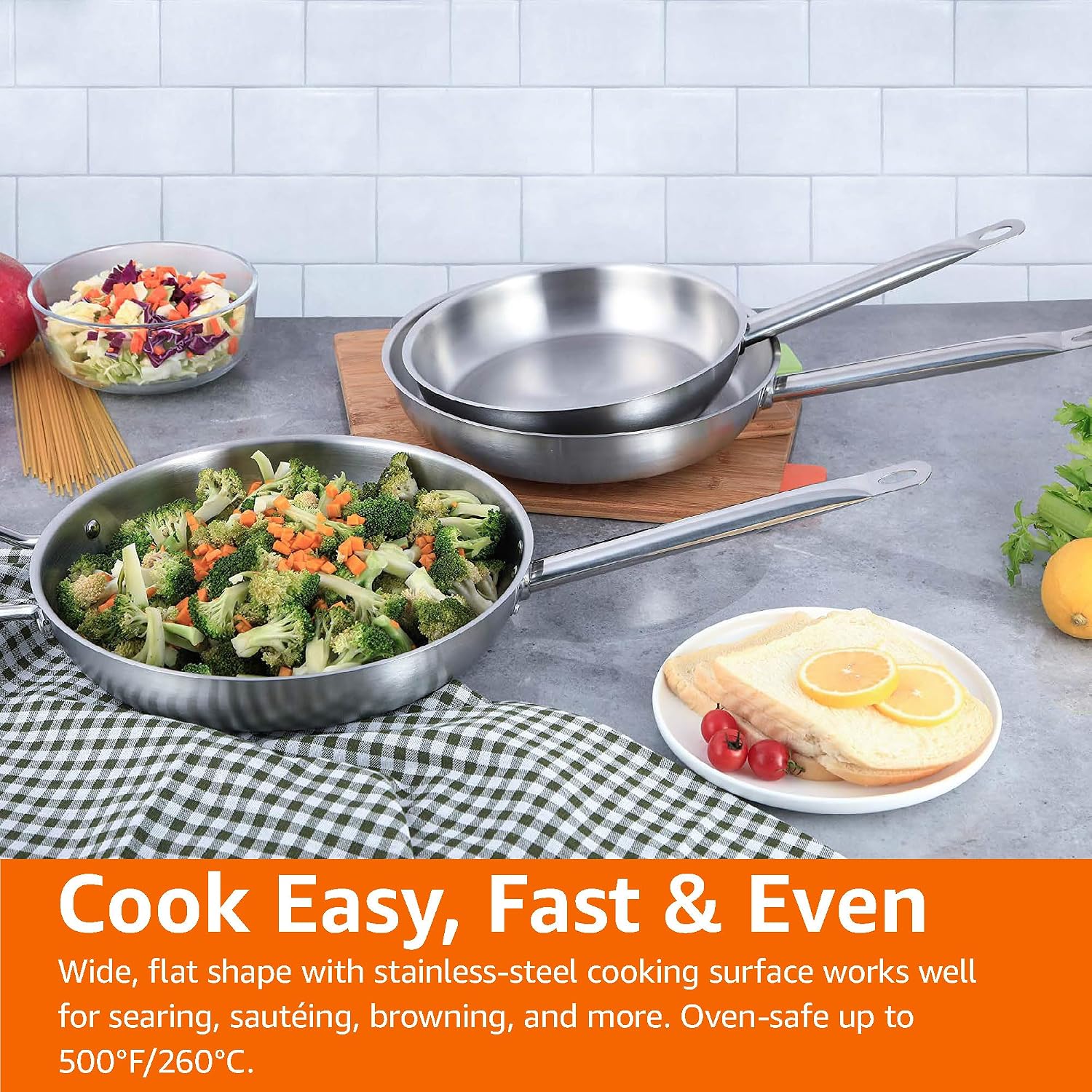 Thumbnail 5 de Amazon Basics 20, 24 and 30 cm frying pan set