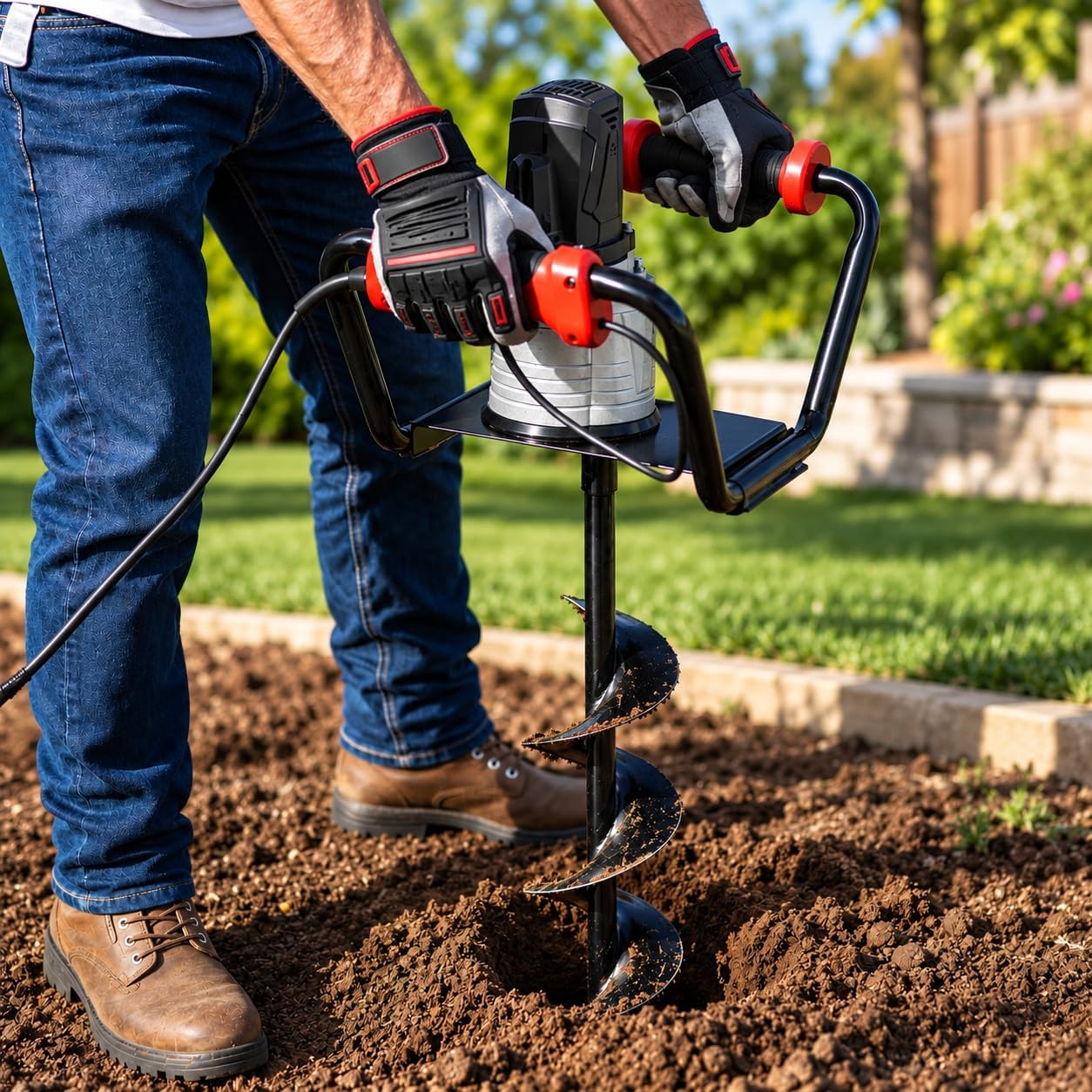 Detalle 2 de XtremepowerUS 85060 Electric Post Hole Digger, 1500W with 6-Inch Auger