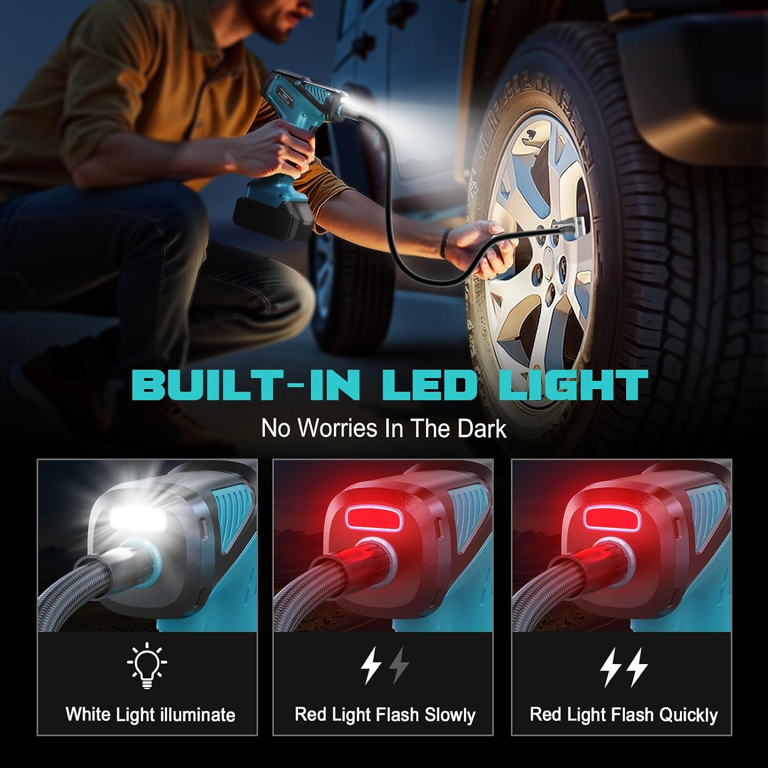 Thumbnail 6 de LIVOWALNY 150PSI Cordless Tire Inflator