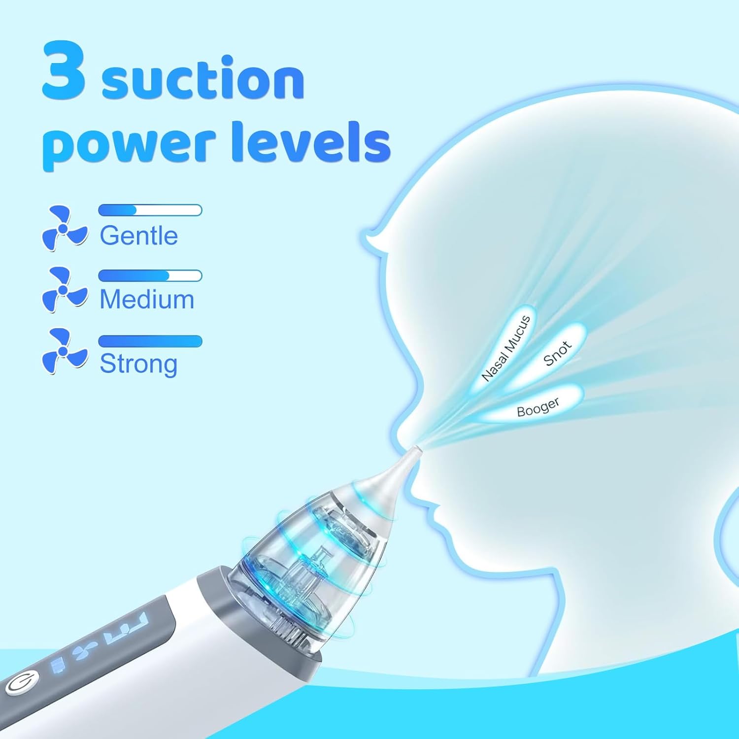 Thumbnail 1 de Mouche bébé électrique 3 niveaux d'aspiration