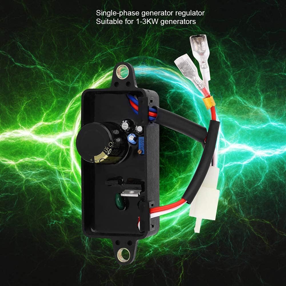 Thumbnail 2 de Regolatore Automatico di Tensione AVR 250V, 220μF per Generatore Elettrico a Benzina Monofase 1–3 kW (Nero)