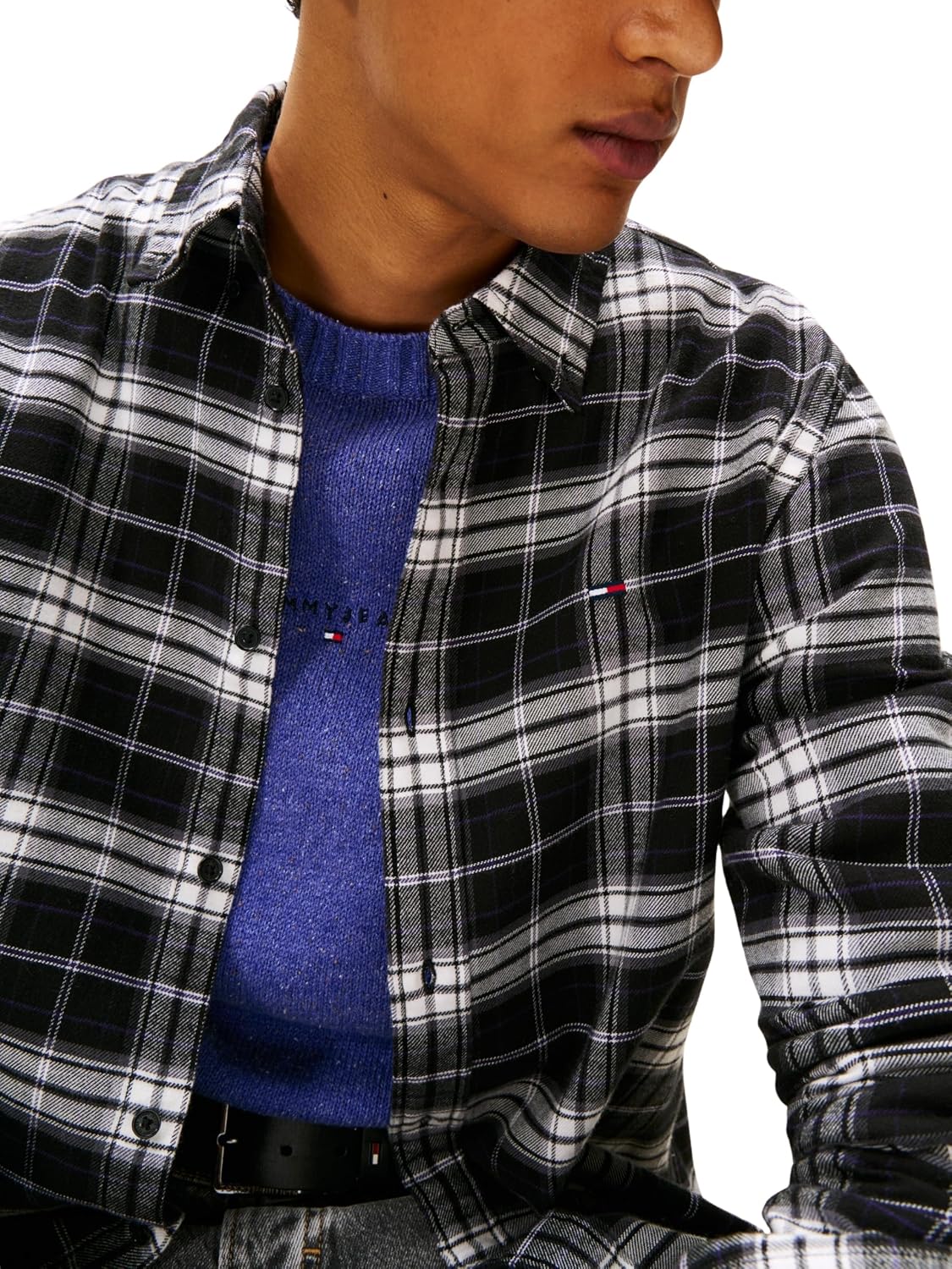 Thumbnail 2 de Tommy Jeans Men's TJM Reg Flannel Check Shirt Ext Dm0dm22024 L/S Shirt
