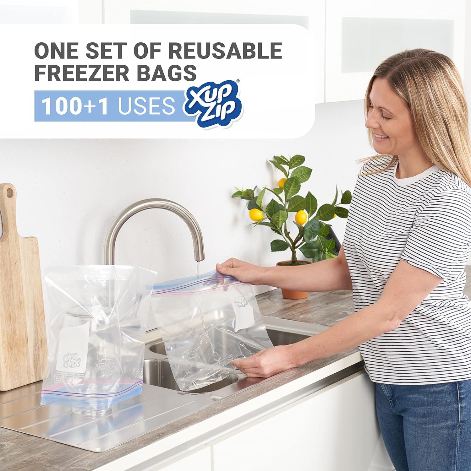 Detalle de XupZip freezer bags 4.55L 40 pack