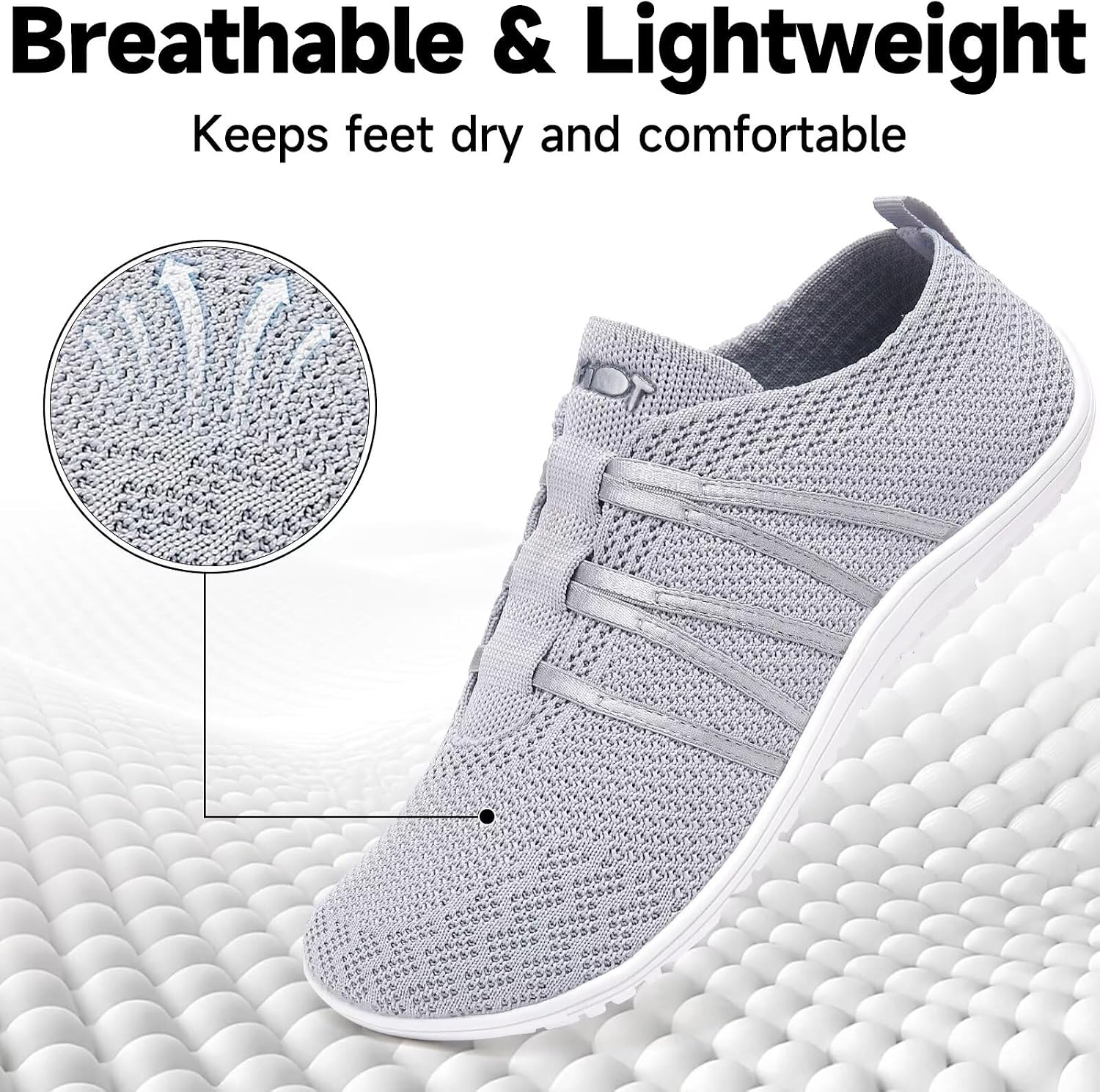 Detalle 2 de Wizshoe Barfußschuhe Damen & Herren – atmungsaktive Slip-On Sneaker mit Zero-Drop Sohle