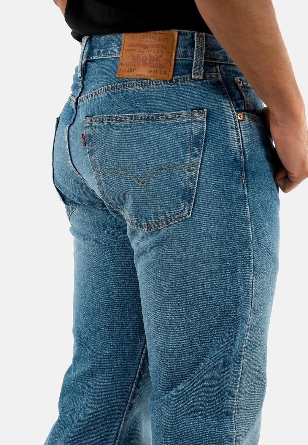 Detalle 2 de Levi's Hombre 501 Original Fit Vaqueros – Regular/Resistente, 31W x 32L (Chemicals)