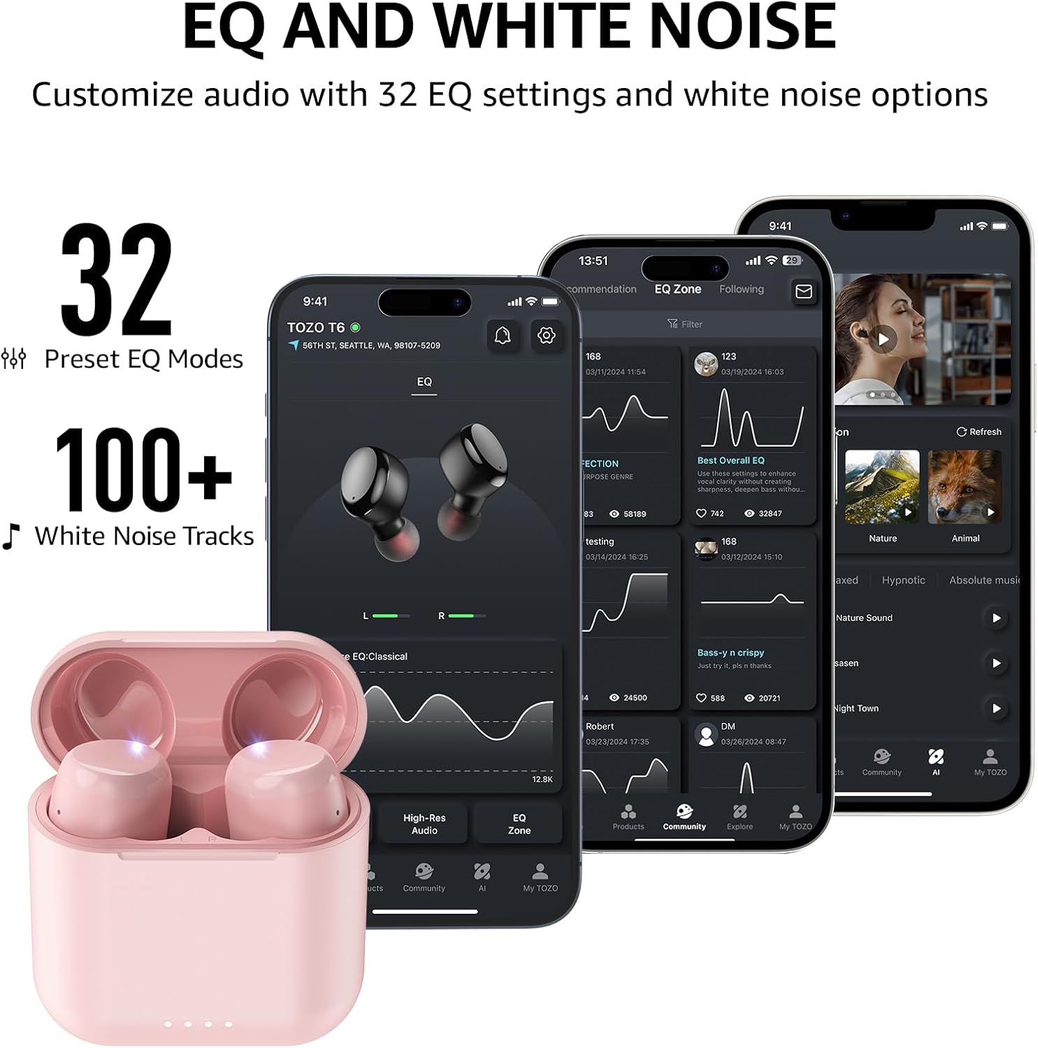 Thumbnail 5 de TOZO T6 Mini écouteurs Bluetooth 50H