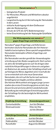 Thumbnail 2 de nemabest HB Nematoden für 100 m² (50 Mio.) gegen Engerlinge und Käferlarven