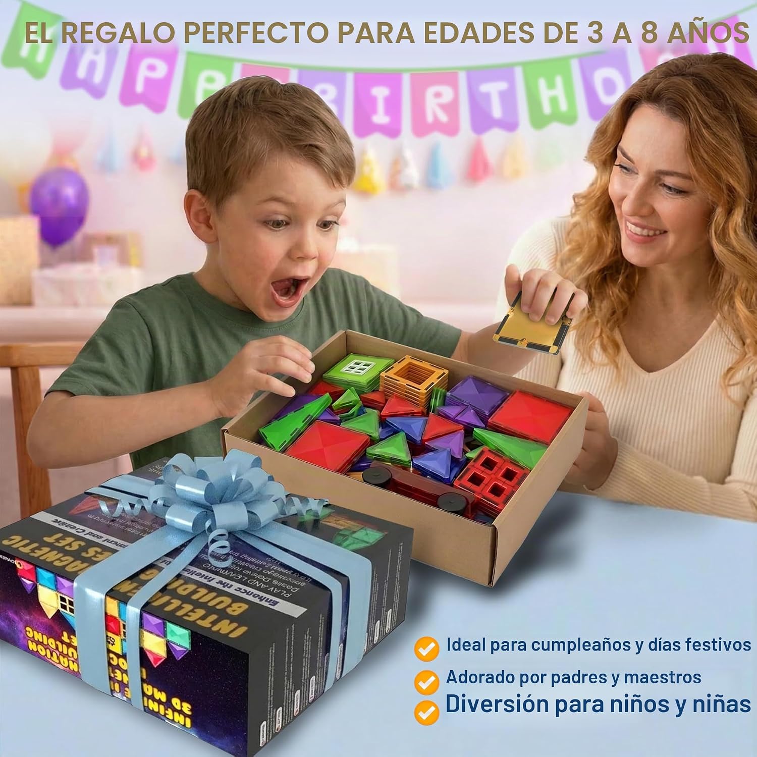 Detalle 2 de Desire Deluxe Bloques Magnéticos 57 piezas 🎲