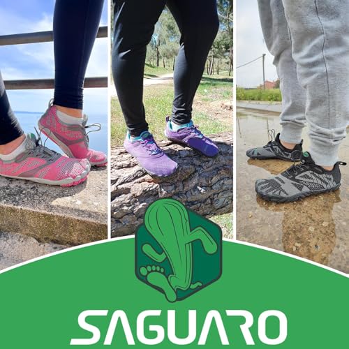 Thumbnail 1 de SAGUARO Zapatillas de Trail Minimalistas para Hombre y Mujer – Ligero, Transpirable y de Estilo Descalzo (Amarillo, 47 EU)