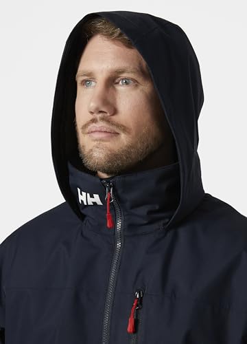 Detalle de Helly Hansen Hombre Chaqueta de Capa Intermedia con Capucha (2 capas, costuras selladas) – Azul Marino 3XL